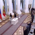 Церемония подписания законов о принятии Крыма и Севастополя в состав России